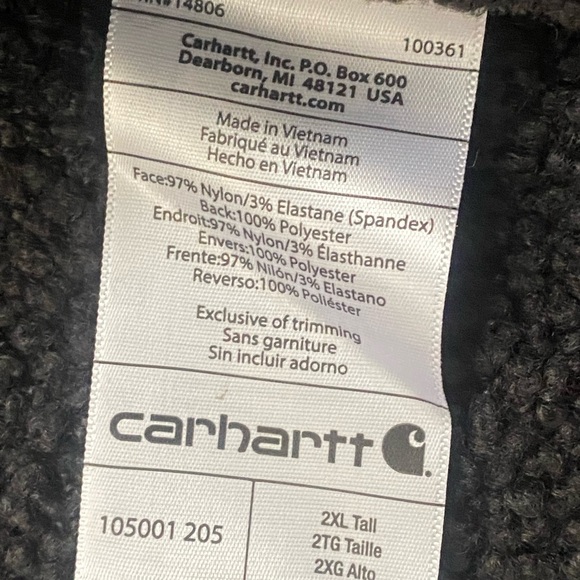 Carhartt Men's Big and Tall Super Dux Sherpa-Lined Jacket Size 2XL - Picture 7 of 7